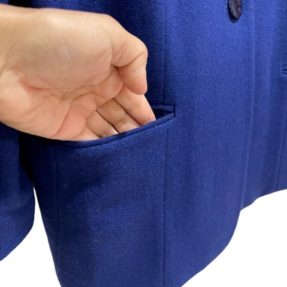 August Max Woman Vintage Purple Wool Button Front Blazer Size L/XL - Picture 6 of 7